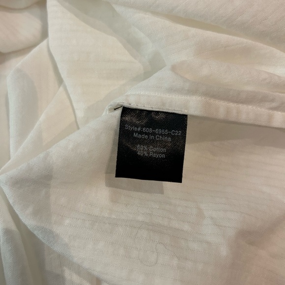 JENNI KAYNE The Beach Shirt Dress White Cotton Blend Button Down XXL - Picture 8 of 14